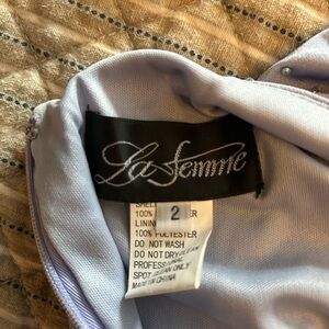 La Femme Elegant Dress in Light Purple